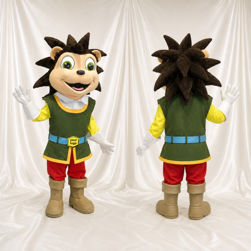 Hedgehog Boy Mascot Costume Full Body for Adults School Events
