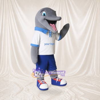 Dolphin Athlete Mascot Costume Full Body for Adults Sports Events