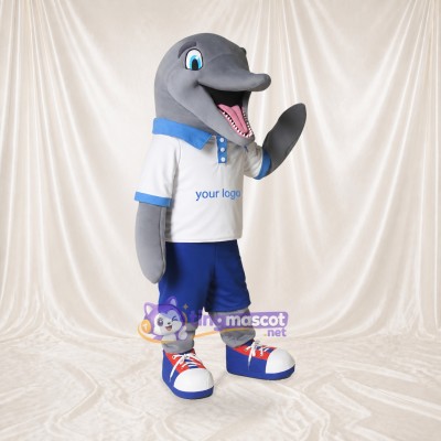 Dolphin Athlete Mascot Costume Full Body for Adults Sports Events