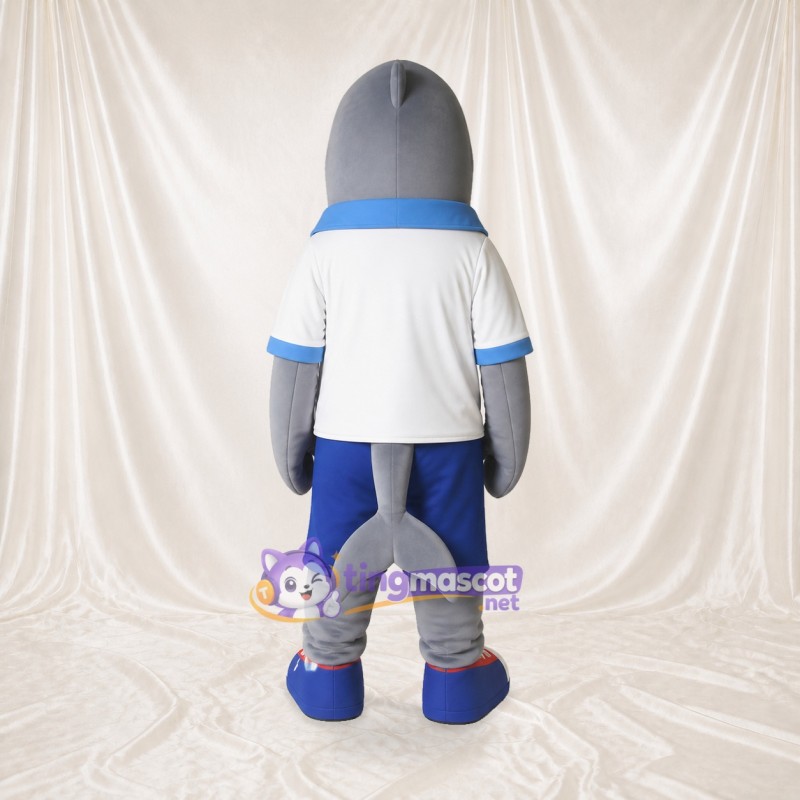 Dolphin Athlete Mascot Costume Full Body for Adults Sports Events