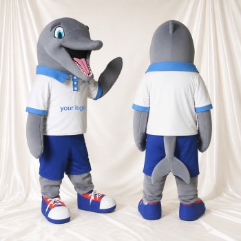 Dolphin Athlete Mascot Costume Full Body for Adults Sports Events