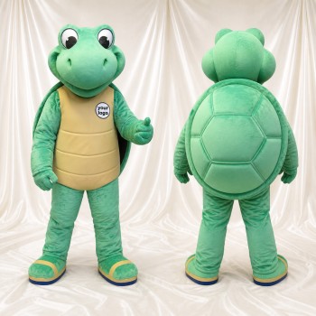 Mint Green Turtle Mascot Costume Full Body for Adults School Events