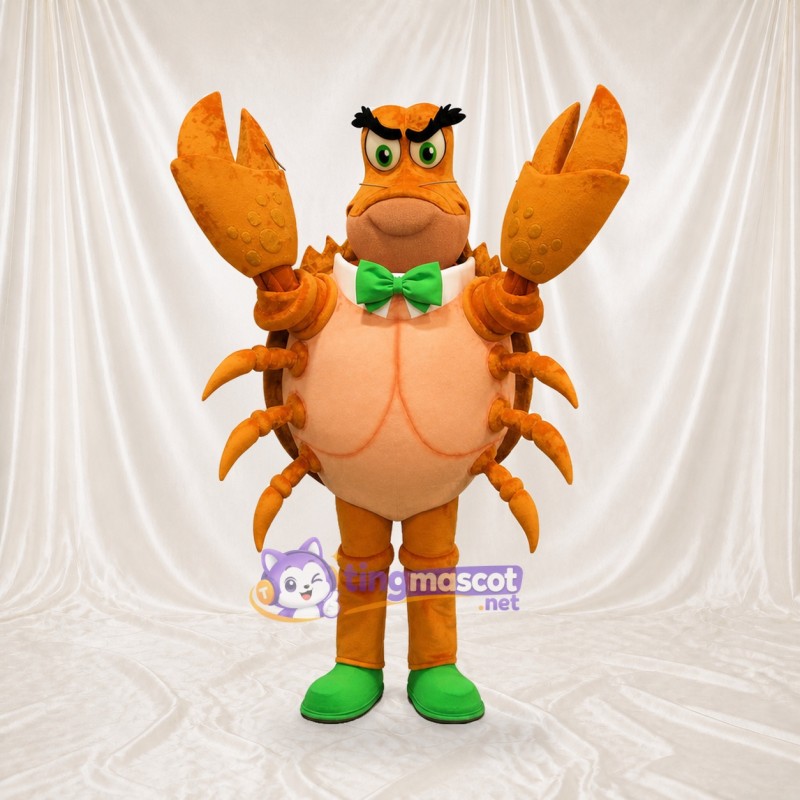 Orange Lobster Mascot Costume Full Body for Adults School Events