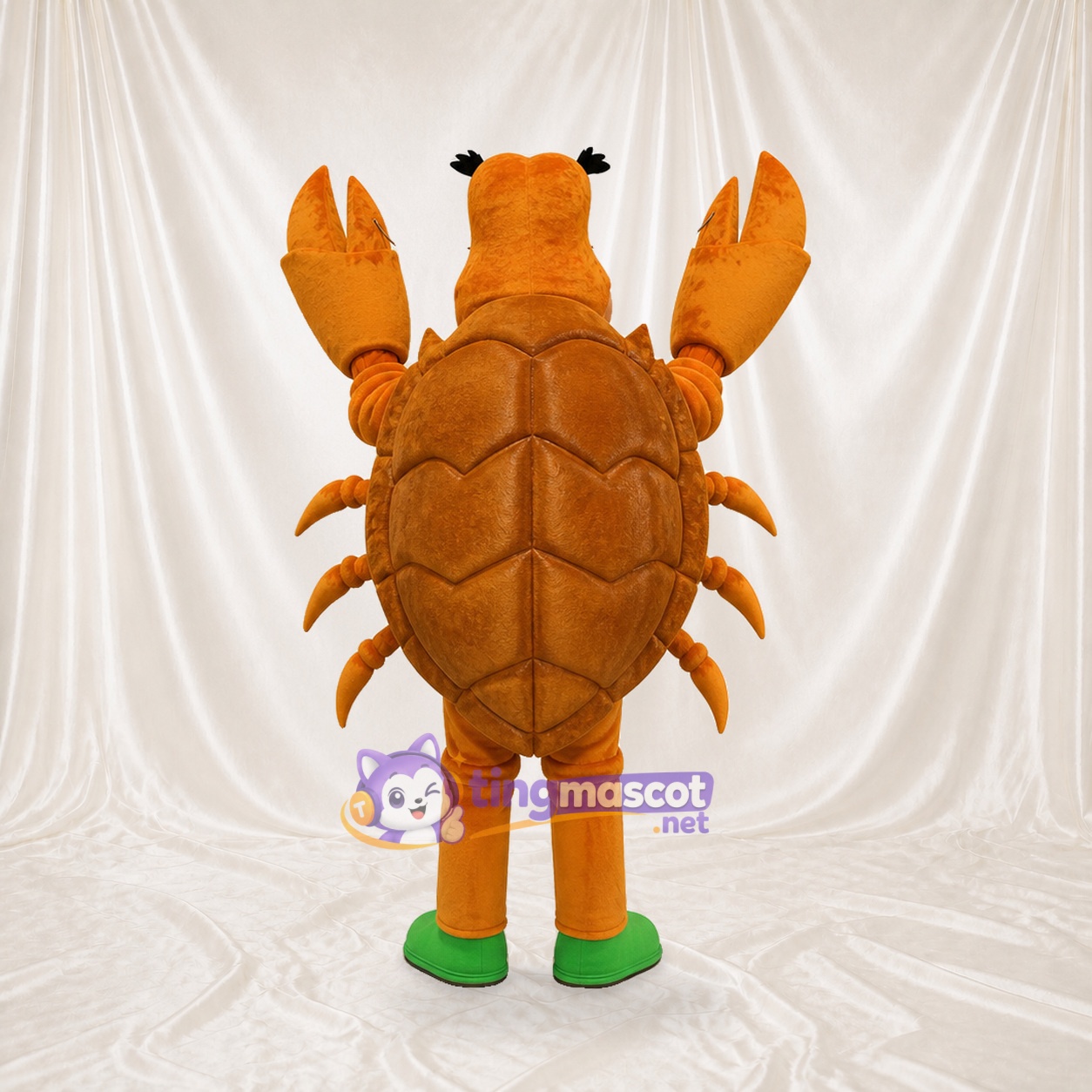 Orange Lobster Mascot Costume Full Body for Adults School Events Orange Lobster Mascot Costume Full Body for Adults School Events