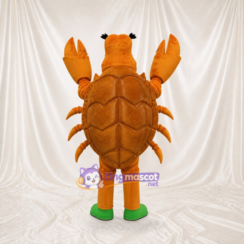 Orange Lobster Mascot Costume Full Body for Adults School Events