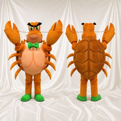 Orange Lobster Mascot Costume Full Body for Adults School Events