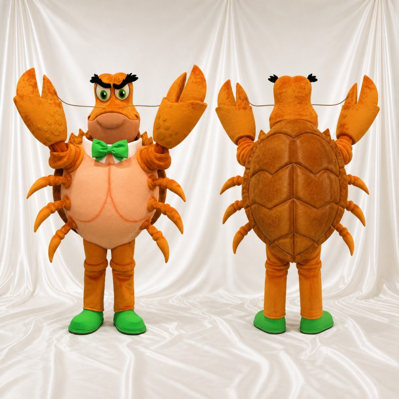 Orange Lobster Mascot Costume Full Body for Adults School Events