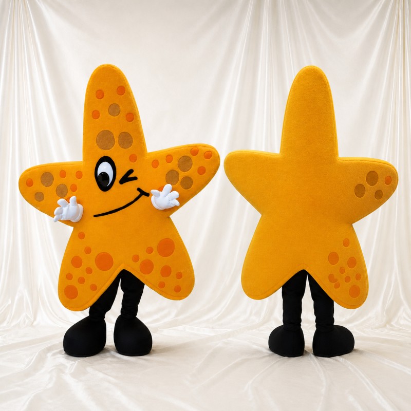 Starfish Mascot Costume Full Body for Adults School Events