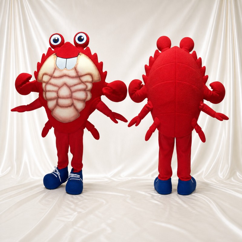 Crab Mascot Costume Full Body for Adults School Events
