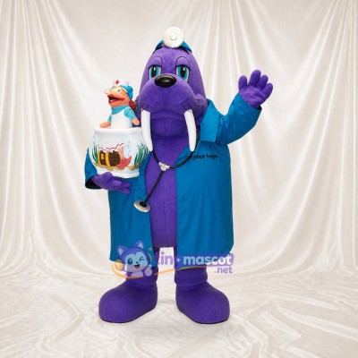 Walrus Doctor Mascot Costume Full Body for Adults Promotions