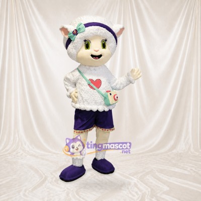 Agnelle Costume de mascotte intégral pour adultes Événements scolaires
