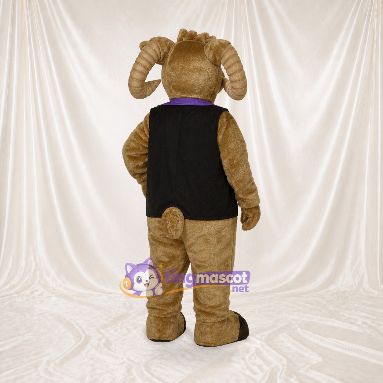 Bélier gentleman Costume de mascotte intégral pour adultes Promotions Bélier gentleman Costume de mascotte intégral pour adultes Promotions