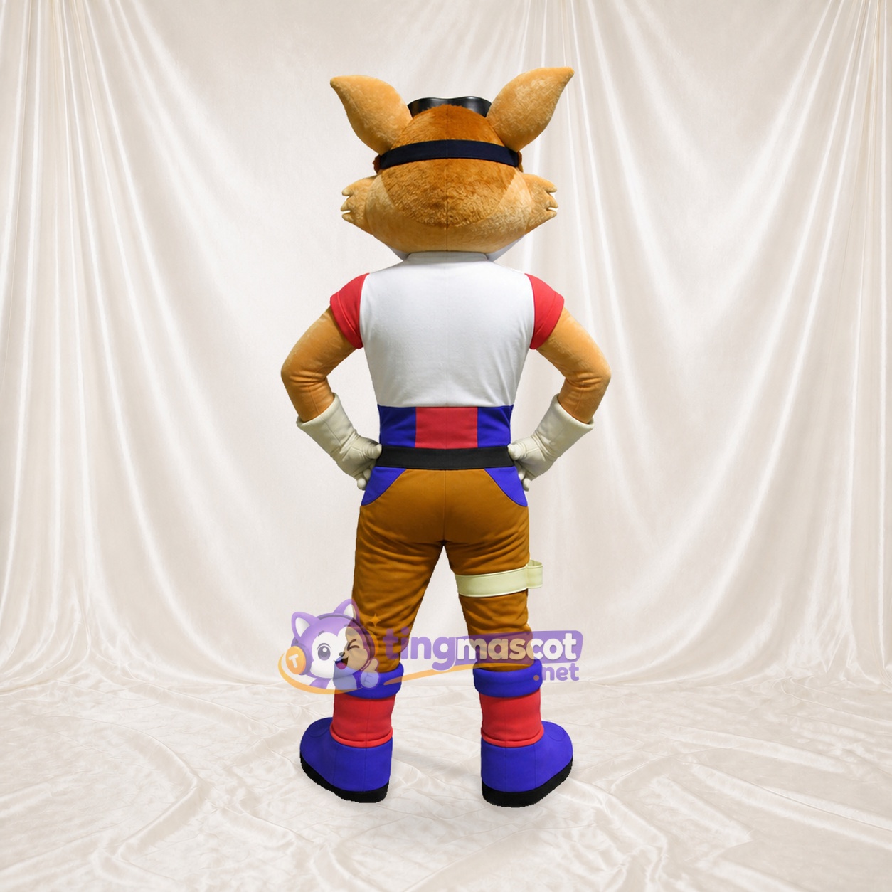 Athlète Renard Orange Costume de mascotte intégral pour adultes Événements sportifs Athlète Renard Orange Costume de mascotte intégral pour adultes Événements sportifs