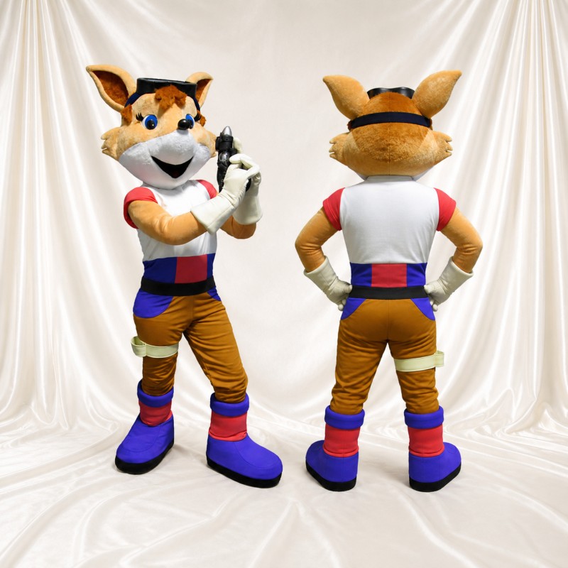 Athlète Renard Orange Costume de mascotte intégral pour adultes Événements sportifs