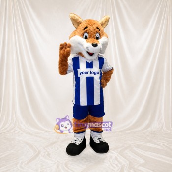 Athlète Renard en Uniforme d'Équipe Costume de mascotte intégral pour adultes Événements sportifs