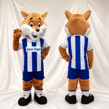 Athlète Renard en Uniforme d'Équipe Costume de mascotte intégral pour adultes Événements sportifs