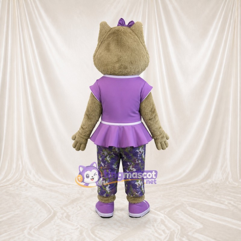 Costume de mascotte loup femme intégral pour adultes – événements scolaires