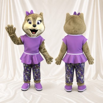 Costume de mascotte loup femme intégral pour adultes – événements scolaires