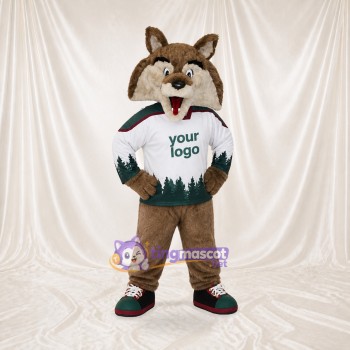 Coyote Athlete Mascot Costume Full Body for Adults Sports Events