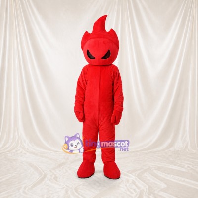 Red Flame Character Mascot Costume Full Body for Adults School Events
