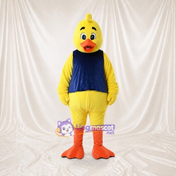 Athlète canard jaune Costume de mascotte intégral pour adultes Événements sportifs
