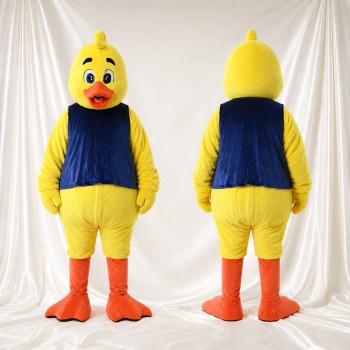 Athlète canard jaune Costume de mascotte intégral pour adultes Événements sportifs