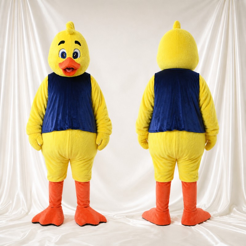 Athlète canard jaune Costume de mascotte intégral pour adultes Événements sportifs