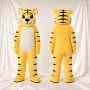 Gelb und Schwarz Tiger Maskottchenkostüm Ganzkörper für Erwachsene Schulveranstaltungen