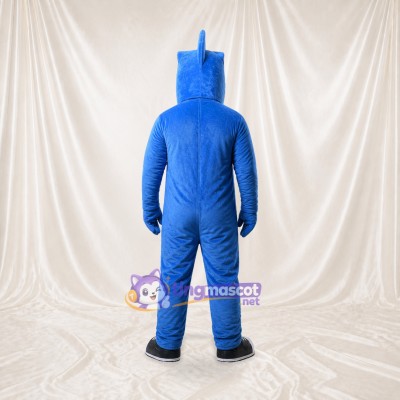 Athlète requin en uniforme bleu d'équipe Costume de mascotte intégral pour adultes Sports