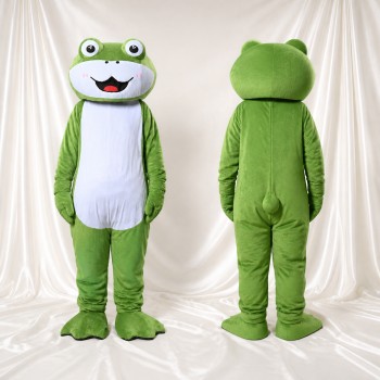 Construction Frog Mascot Costume Full Body for Adults School Events