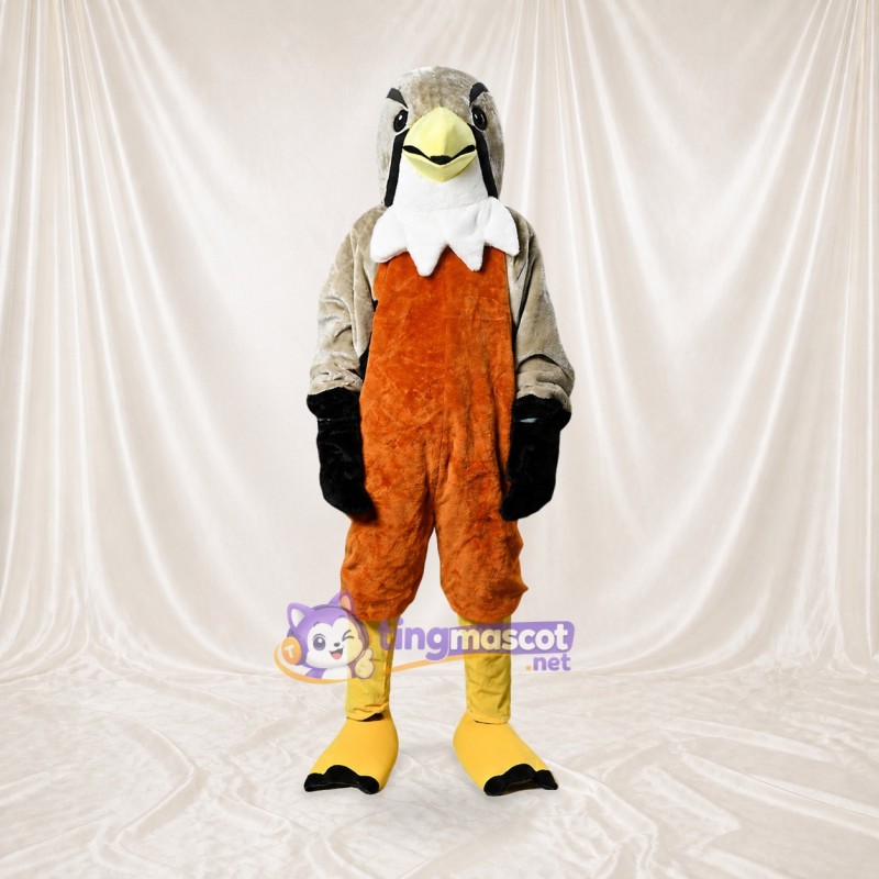 Brown Eagle Mascot Costume Full Body for Adults School Events
