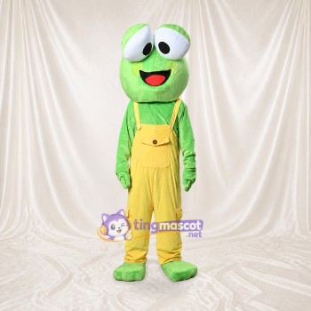 Frog Worker Mascot Costume Full Body for Adults Promotions