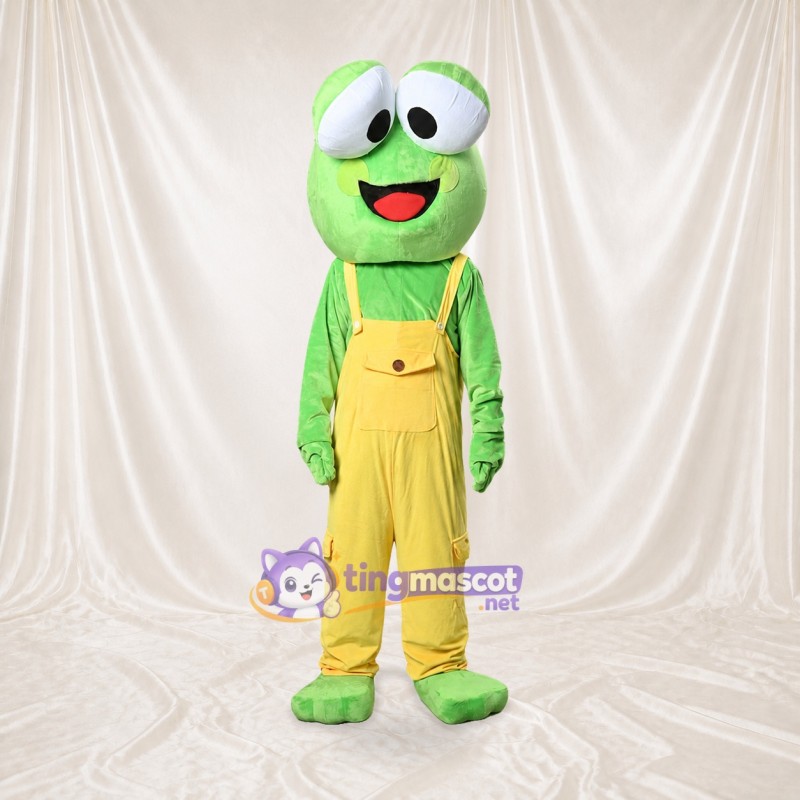 Frog Worker Mascot Costume Full Body for Adults Promotions