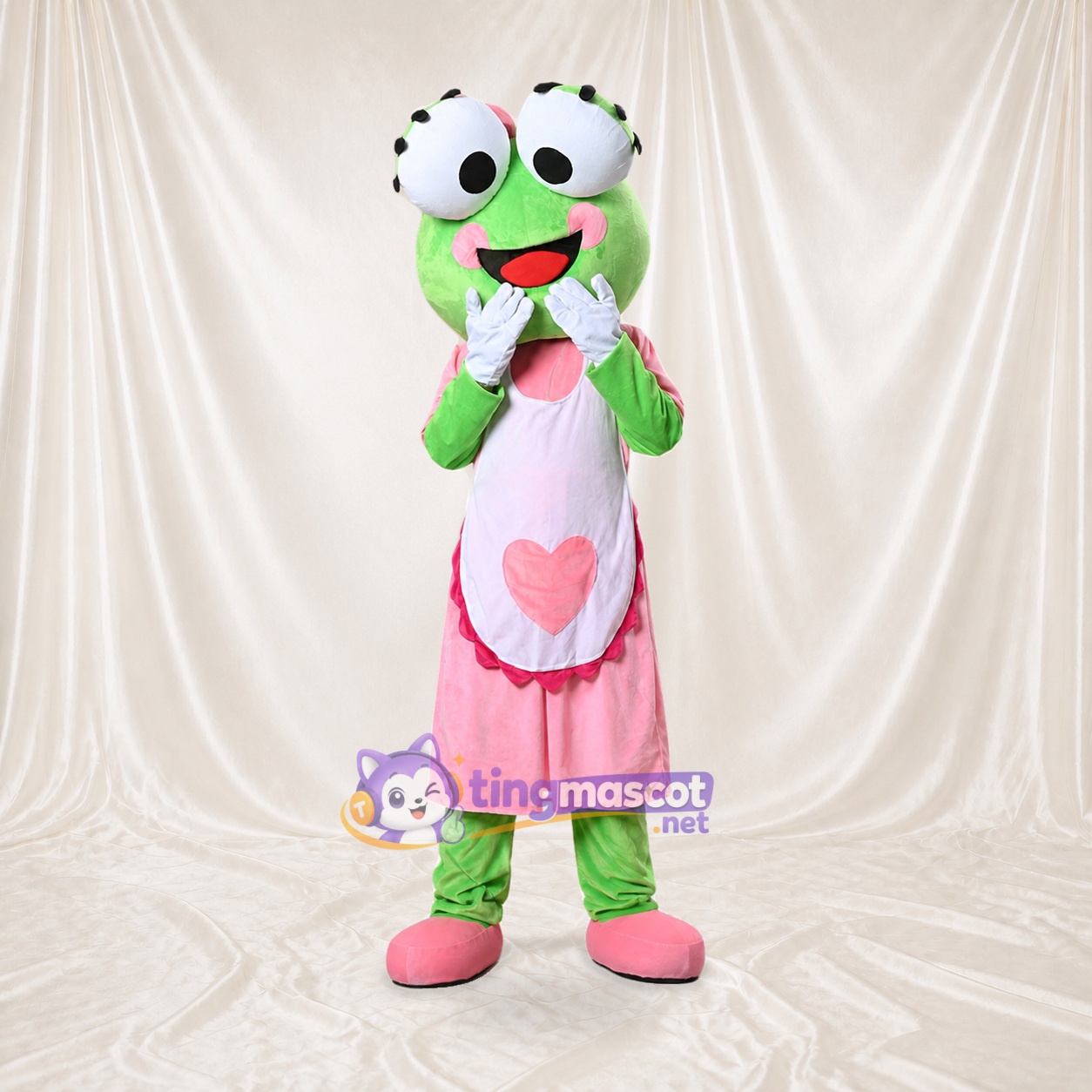 Frog Girl Mascot Costume Full Body for Adults School Events Frog Girl Mascot Costume Full Body for Adults School Events