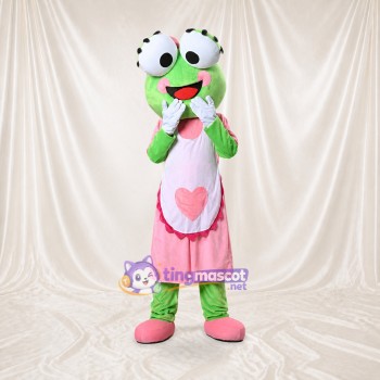 Frog Girl Mascot Costume Full Body for Adults School Events