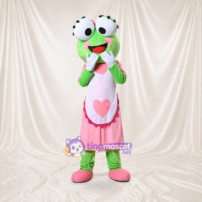 Frog Girl Mascot Costume Full Body for Adults School Events