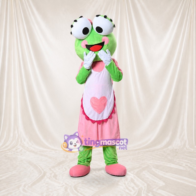 Frog Girl Mascot Costume Full Body for Adults School Events