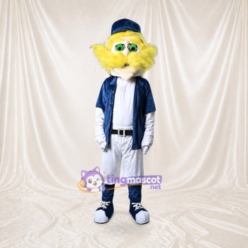 Yellow Baseball Player Mascot Costume Full Body for Adults Sports Events