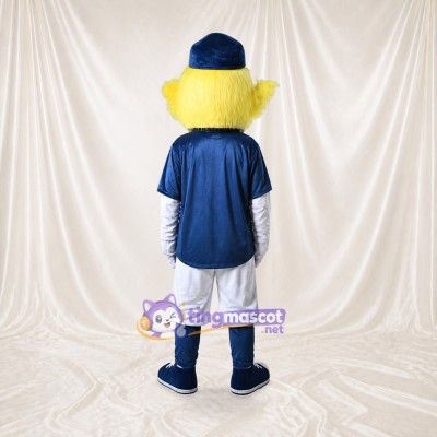 Yellow Baseball Player Mascot Costume Full Body for Adults Sports Events