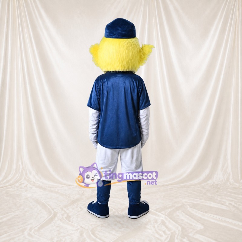 Yellow Baseball Player Mascot Costume Full Body for Adults Sports Events
