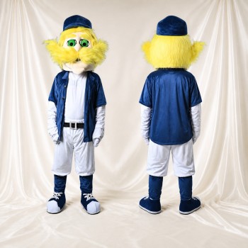 Yellow Baseball Player Mascot Costume Full Body for Adults Sports Events
