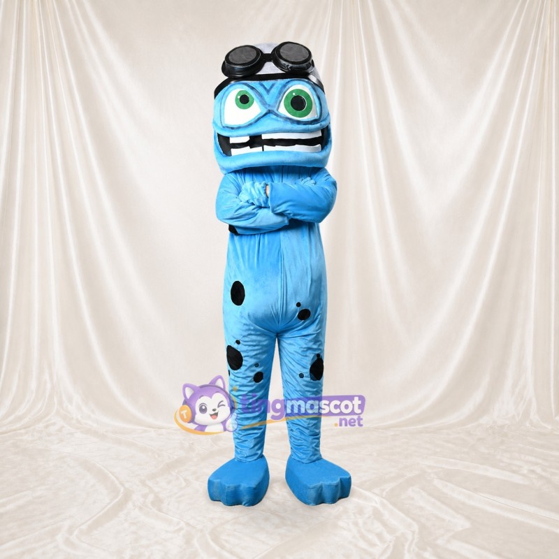 Light Blue Monster Athlete Mascot Costume Full Body for Adults Sports Events