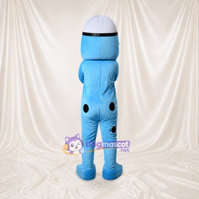 Light Blue Monster Athlete Mascot Costume Full Body for Adults Sports Events