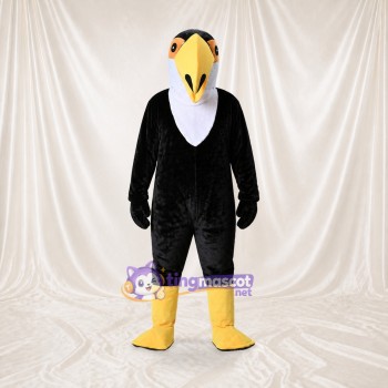 Black Eagle Mascot Costume Full Body for Adults School Events