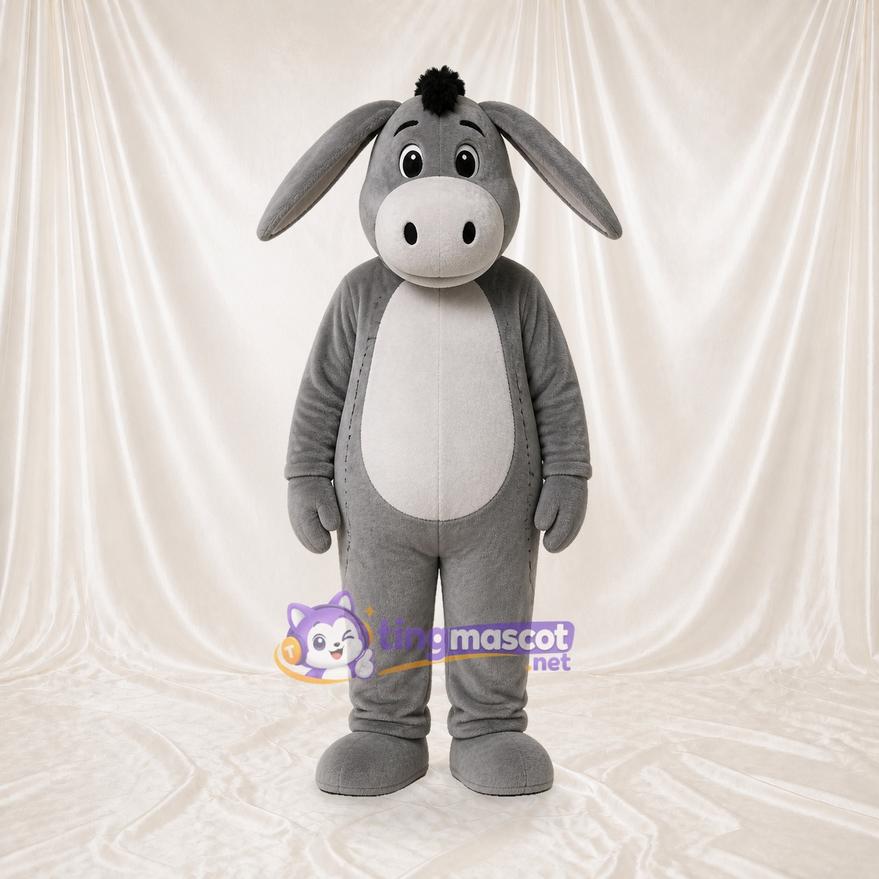 Âne Gris Costume de mascotte intégral pour adultes Événements scolaires