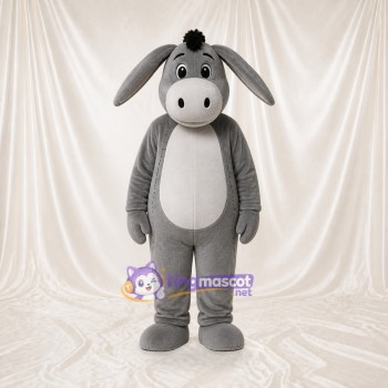 Gray Donkey Mascot Costume Full Body for Adults School Events