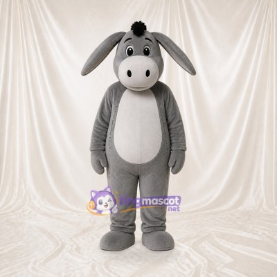 Gray Donkey Mascot Costume Full Body for Adults School Events
