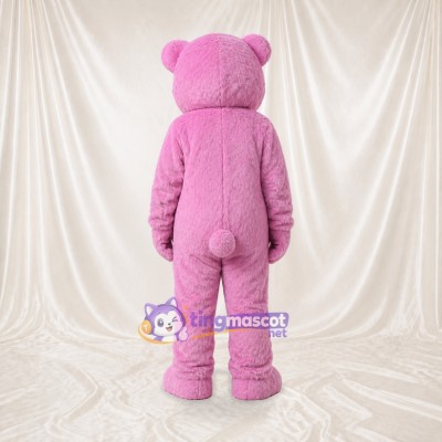 Pink Bear Mascot Costume Full Body for Adults School Events