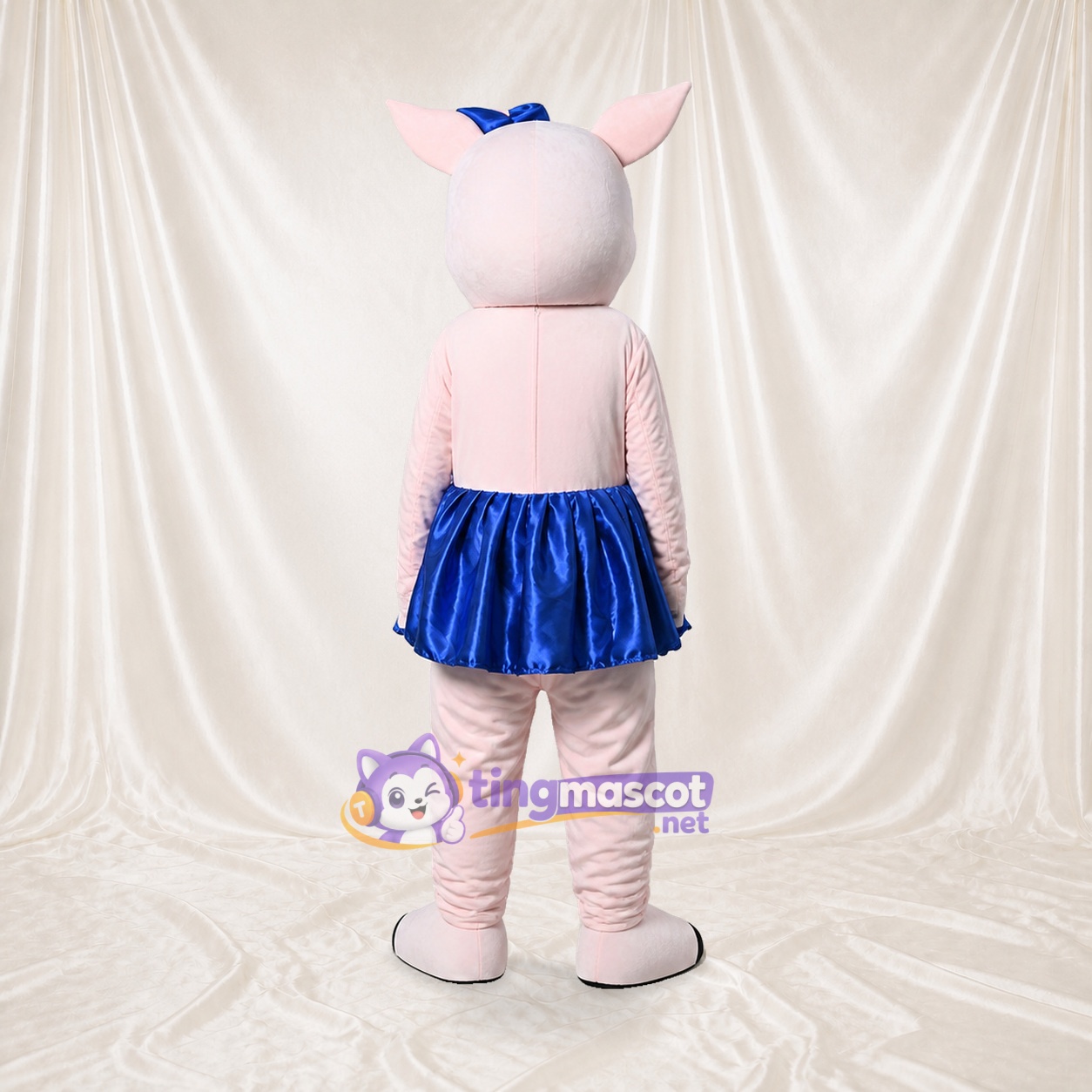 Pig Cheerleader Mascot Costume Full Body for Adults Sports Events Pig Cheerleader Mascot Costume Full Body for Adults Sports Events