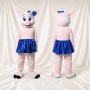 Pig Cheerleader Mascot Costume Full Body for Adults Sports Events